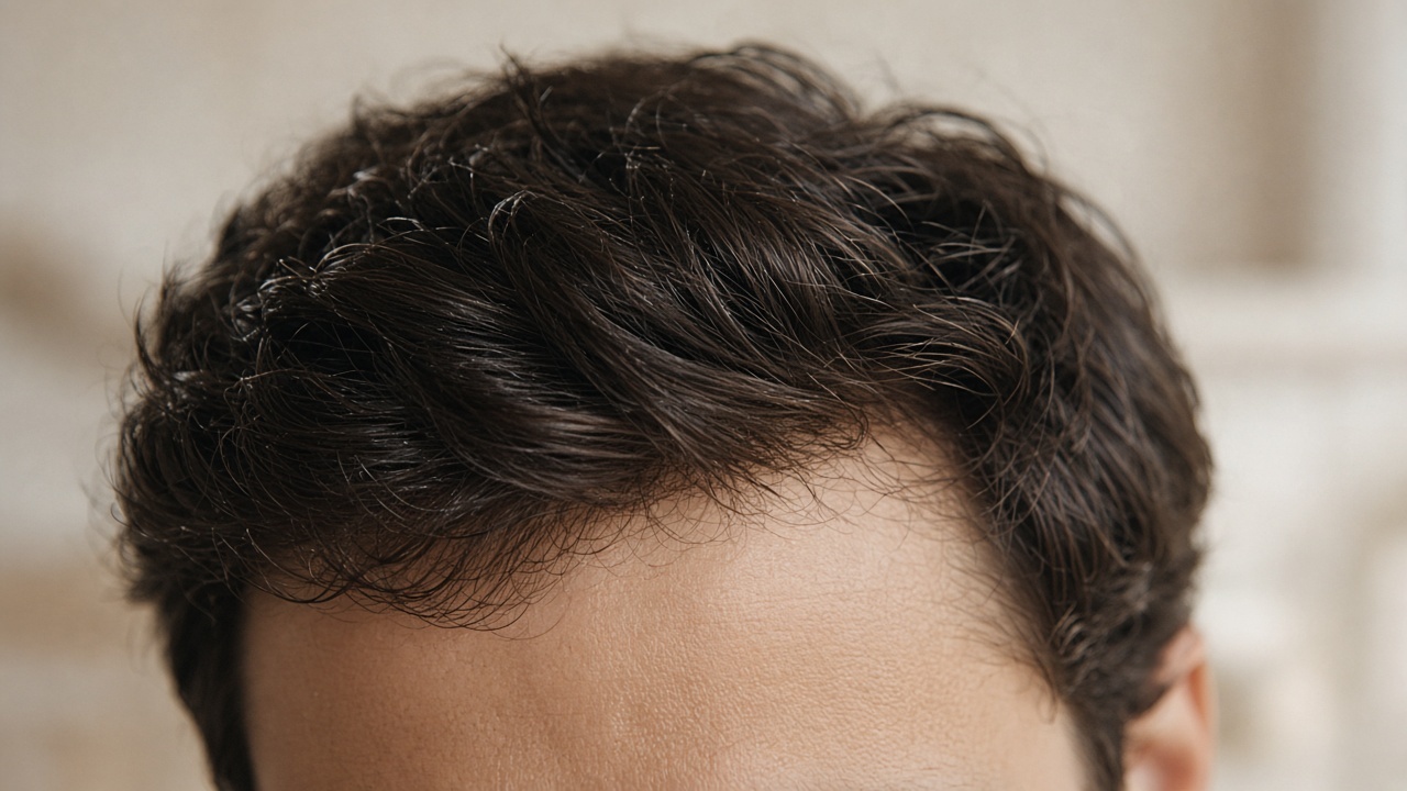 Diagram showing DHT causes hair follicle shrinkage and Finasteride blocks 5α-reductase to reduce DHT and prevent hair loss.